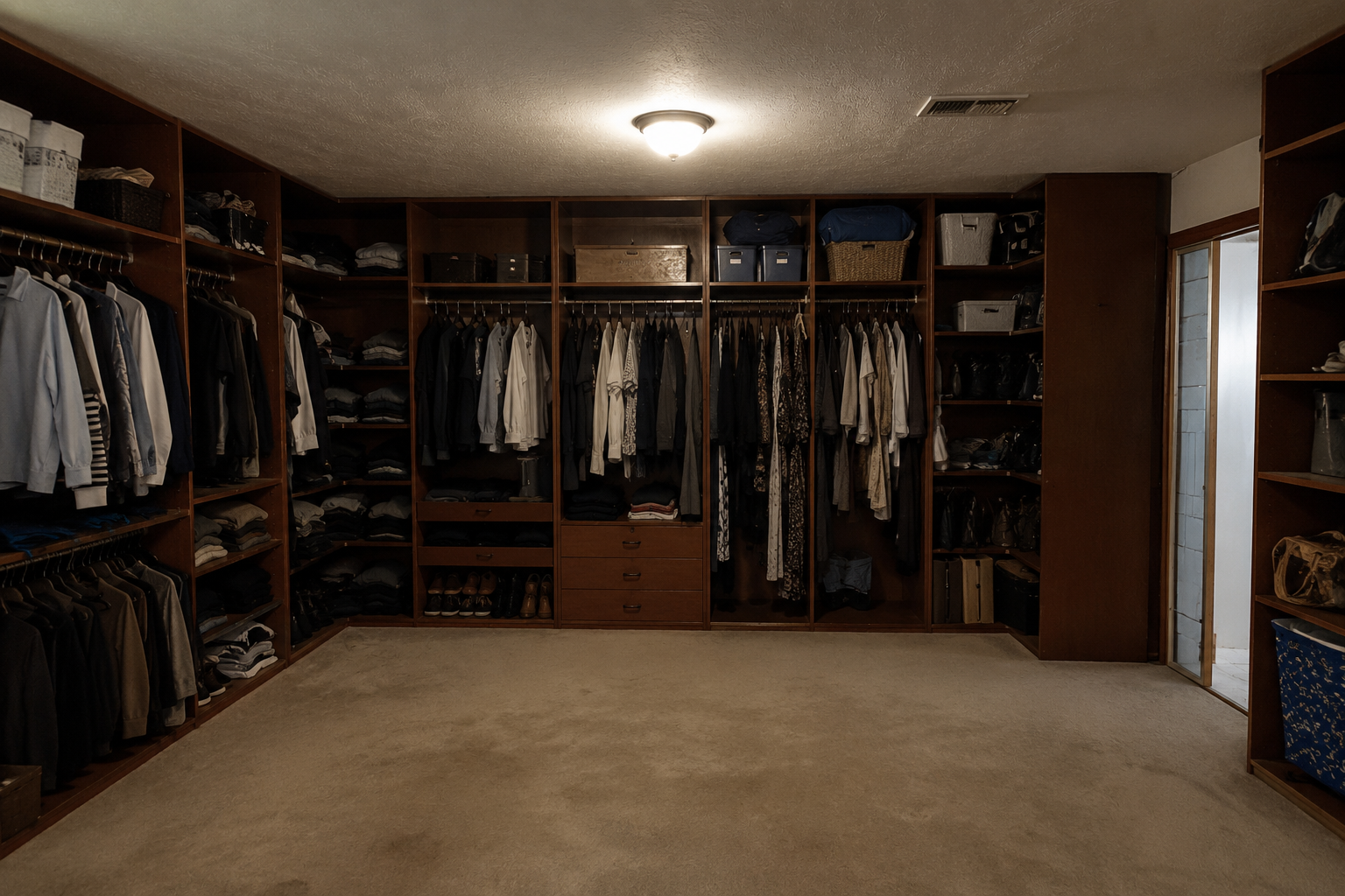 Walk-in closet transformation — before