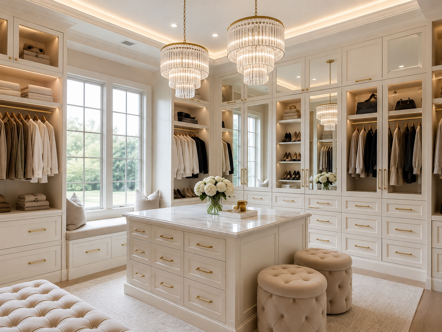 Bright Walk-In Closet