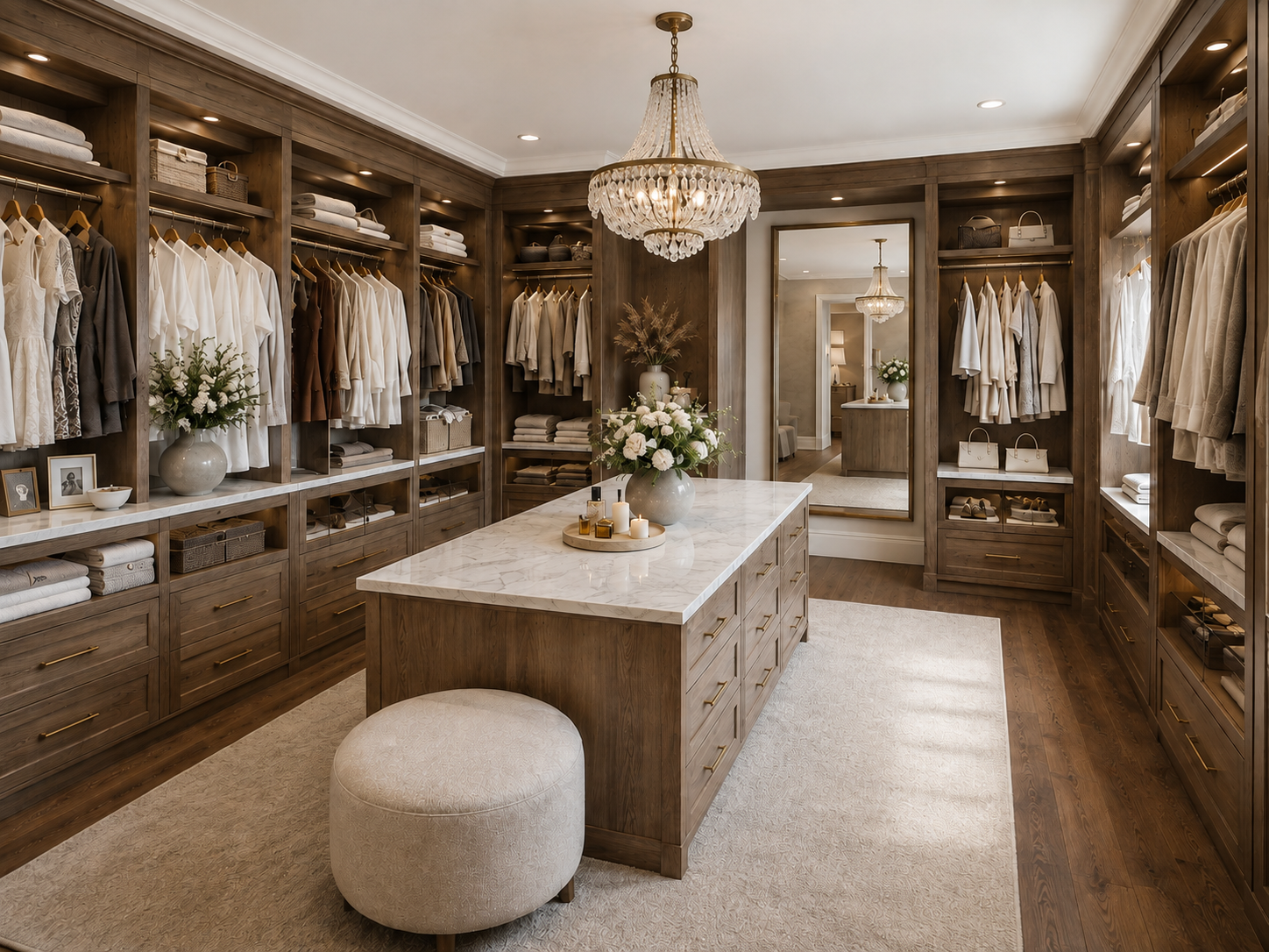 Wood Walk-In Closet
