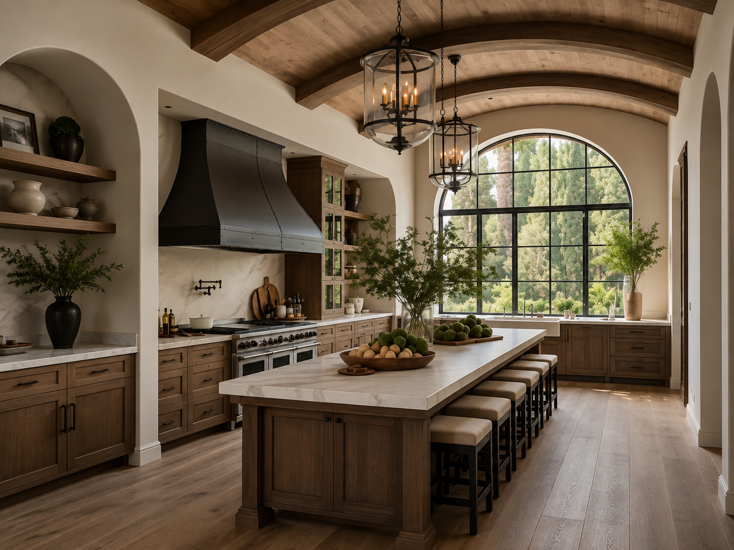 Vaulted Wood Kitchen