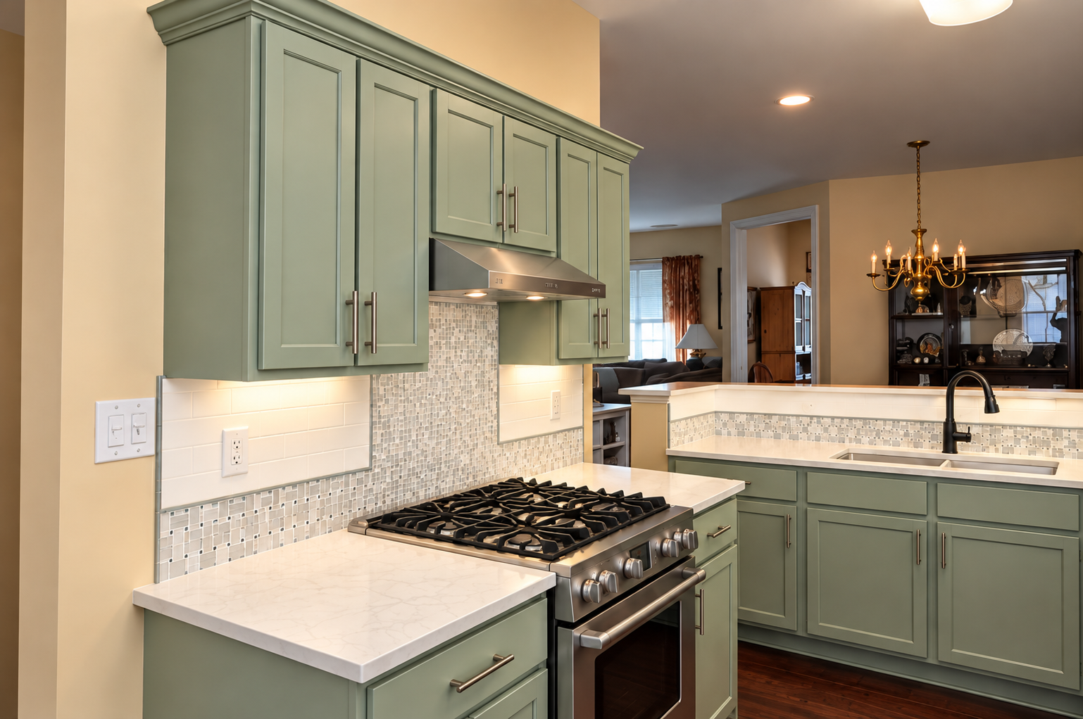 Kitchen range area — After