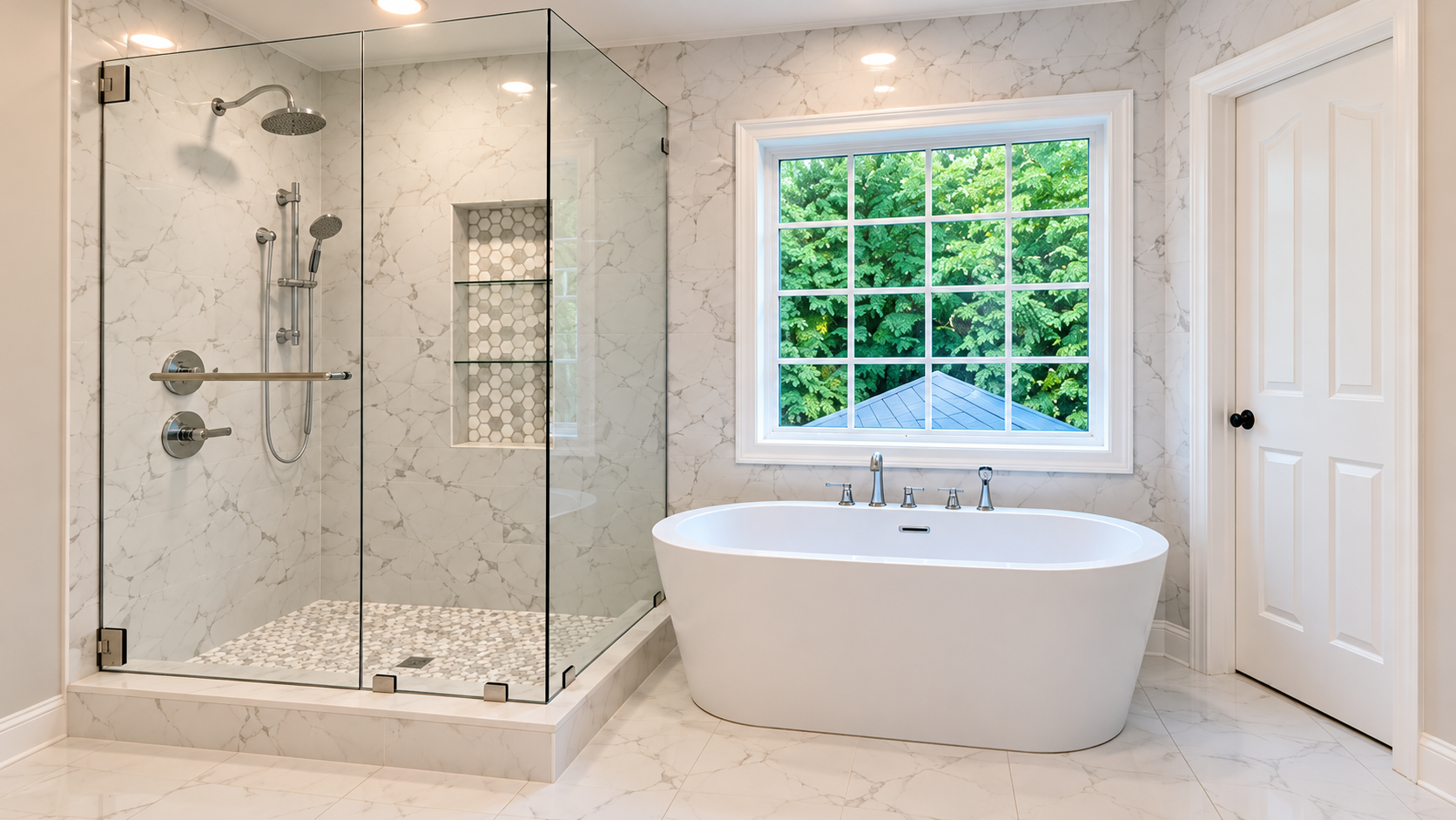 Shower and tub transformation — After